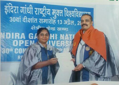 Kunwar earned MBA from IGNOU, Degree awarded in annual convocation