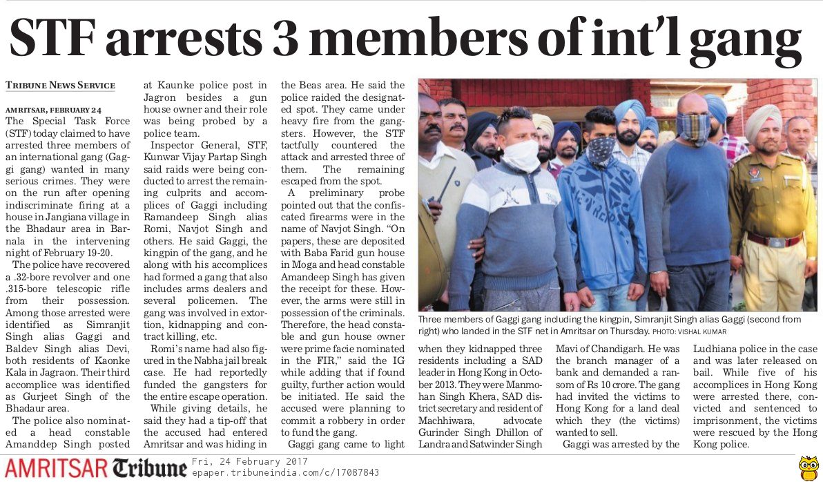 STF arrest Gaggi gang